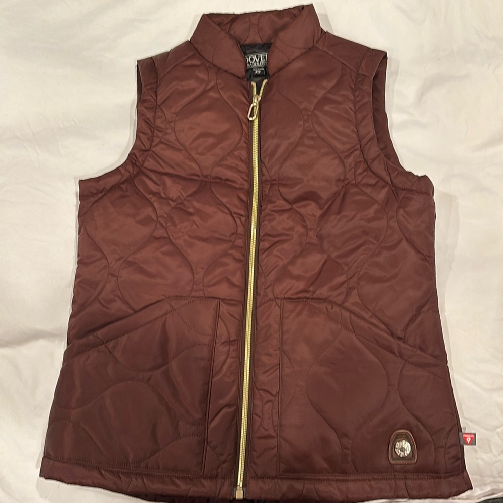 NWOT Dover Saddlery XS brown vest